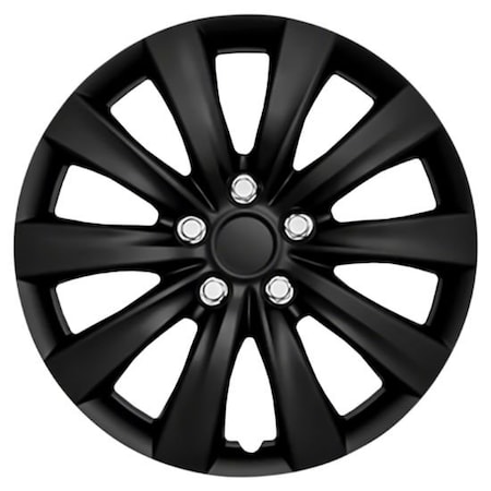 Coast2Coast 16", 10 Spoke, Gloss Black, Plastic, Set Of 4, Standard Leg, Master White Carton IWC103816BLK